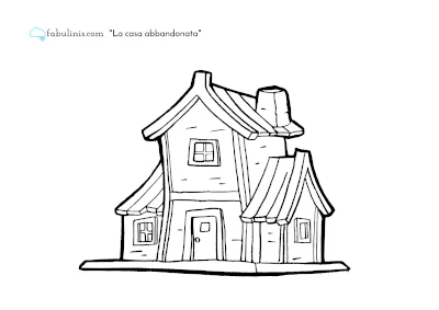 scarica il disegno da colorare della casa abbandonata