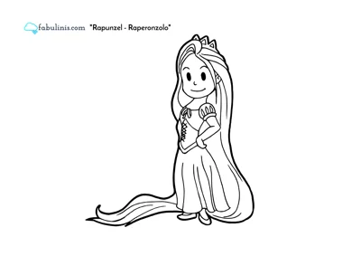 scarica il disegno da colorare di Rapunzel