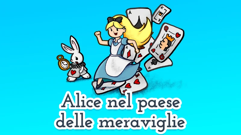 Alice nel Paese delle Meraviglie 🐇🕓🎩🐱🧡 racconto per bambini