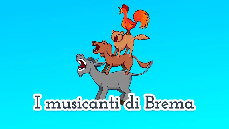 I musicanti di Brema 🐎🐕🐈🐓 favola per bambini