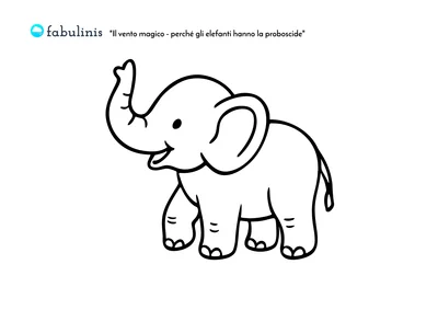 scarica il disegno da colorare di Il vento magico: Perché gli elefanti hanno la proboscide 🐘