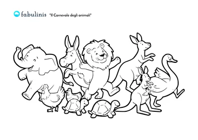 scarica il disegno da colorare di Il Carnevale degli animali 🦁🦘🐢🐓🦢