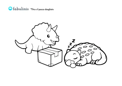 scarica il disegno da colorare di Tito e il pacco sbagliato 📦