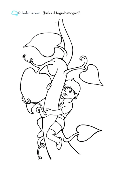 scarica il disegno da colorare di Jack e il fagiolo magico 🌱
